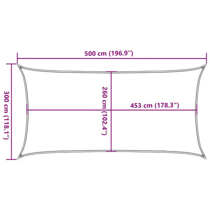 Vela Parasole Grigio Chiaro 5x3 m 100% Poliestere Oxford | homemem39