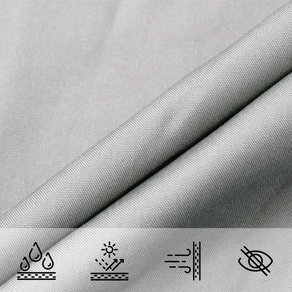 Vela Parasole Grigio Chiaro 5x4 m 100% Poliestere Oxford | homemem39