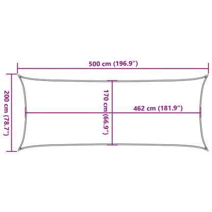 Vela Parasole Sabbia 5x2 m 100% Poliestere Oxford | homemem39