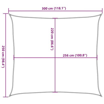 Vela Parasole Sabbia 3x2,5 m 100% Poliestere Oxford | homemem39
