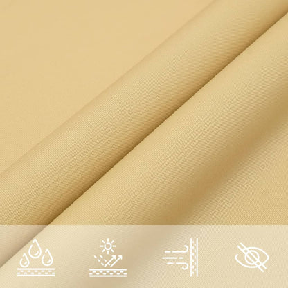 Vela Parasole Sabbia 4,5x2,5 m 100% Poliestere Oxford | homemem39