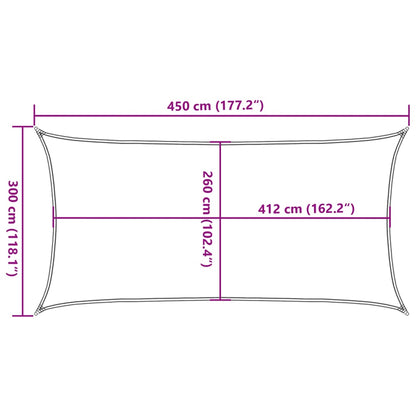Vela Parasole Sabbia 4,5x3 m 100% Poliestere Oxford | homemem39
