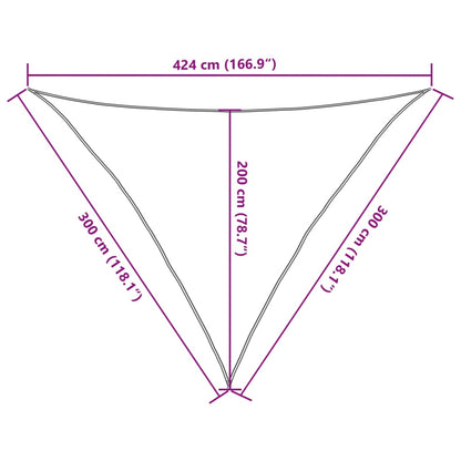 Vela Parasole Grigio Chiaro 3x3x4,24 m 100% Poliestere Oxford | homemem39