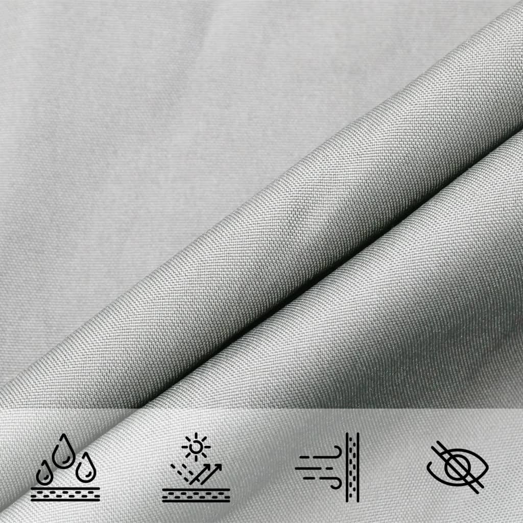 Vela Parasole Grigio Chiaro 3x4x5 m 100% Poliestere Oxford | homemem39