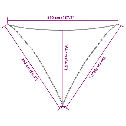 Vela Parasole Sabbia 2,5x2,5x3,5 m 100% Poliestere Oxford | homemem39