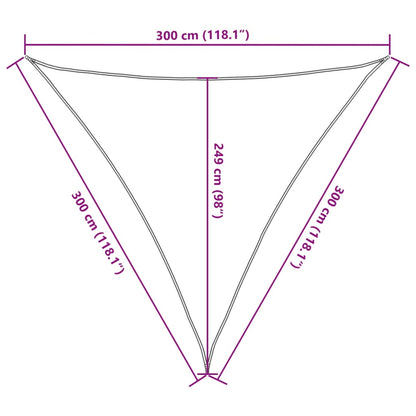Vela Parasole Sabbia 3x3x3 m 100% Poliestere Oxford | homemem39