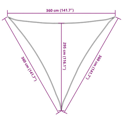 Vela Parasole Sabbia 3,6x3,6x3,6 m 100% Poliestere Oxford | homemem39