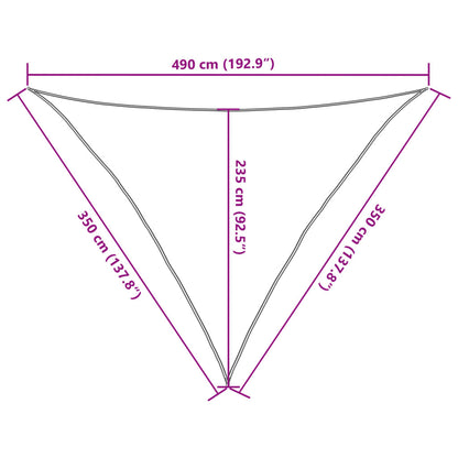 Vela Parasole Sabbia 3,5x3,5x4,9 m 100% Poliestere Oxford | homemem39