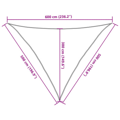 Vela Parasole Sabbia 5x5x6 m 100% Poliestere Oxford | homemem39