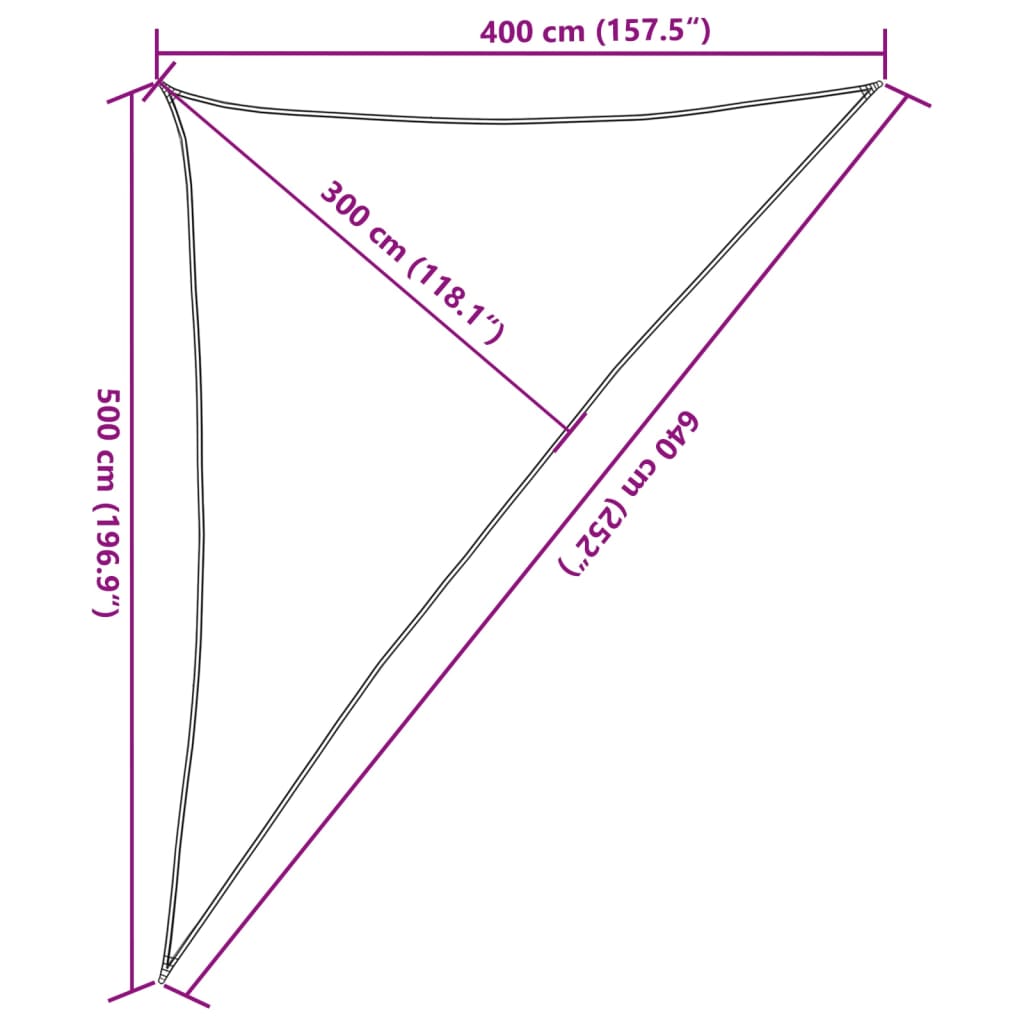 Vela Parasole Sabbia 4x5x6,4 m 100% Poliestere Oxford | homemem39