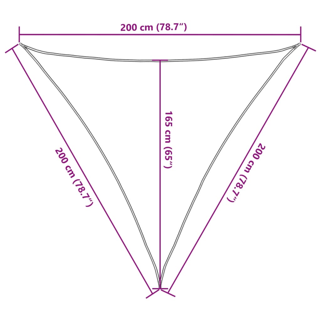 Vela Parasole Bianca 2x2x2 m 100% Poliestere Oxford | homemem39