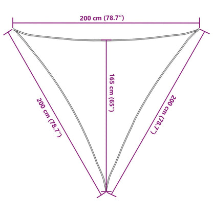 Vela Parasole Bianca 2x2x2 m 100% Poliestere Oxford | homemem39