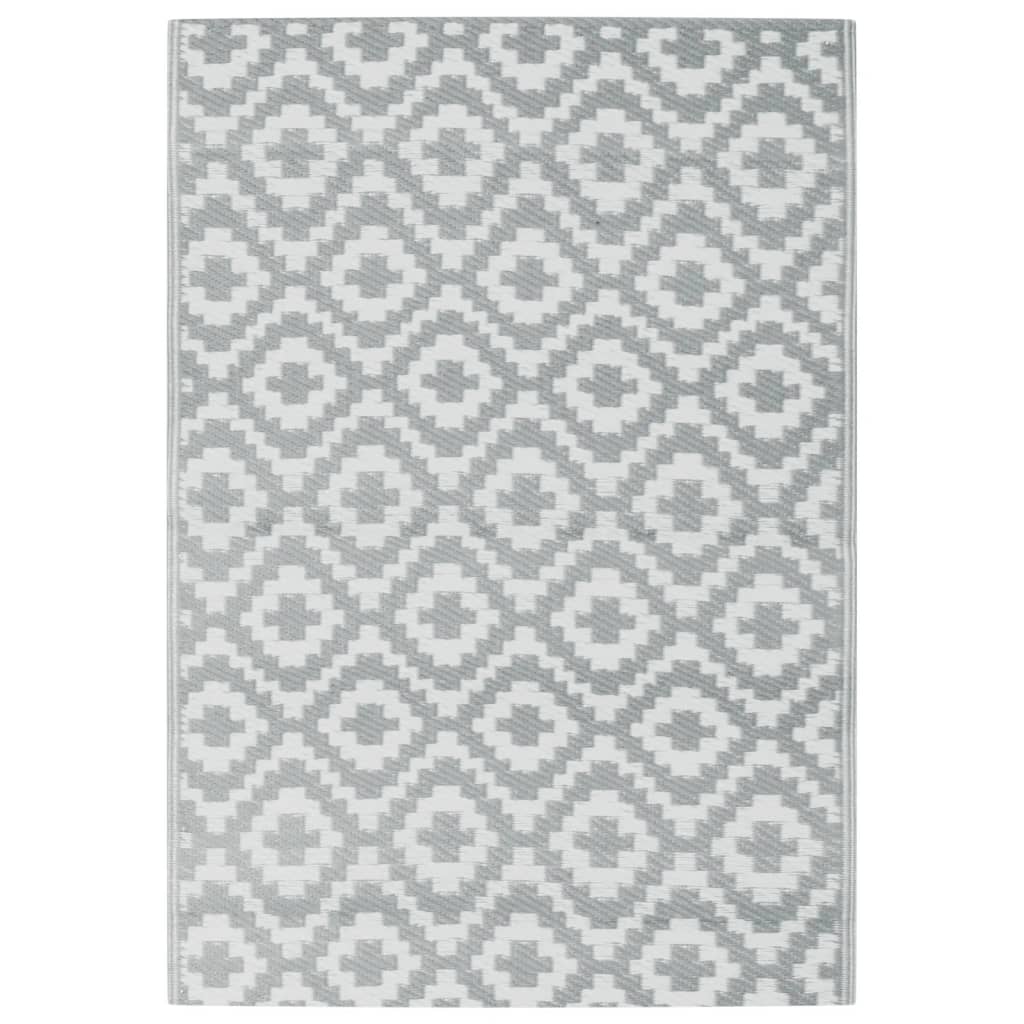 Tappeto da Esterni ARAKIL Grigio 160x230 cm in PP