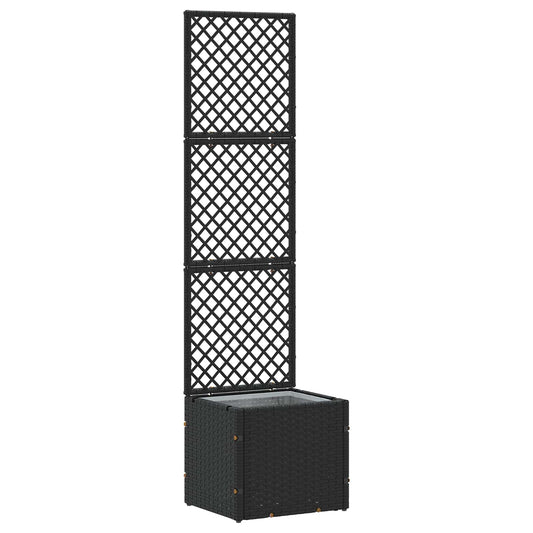 Fioriera a traliccio da giardino Nero 35 x 30 x 135 cm Metallo | homemem39