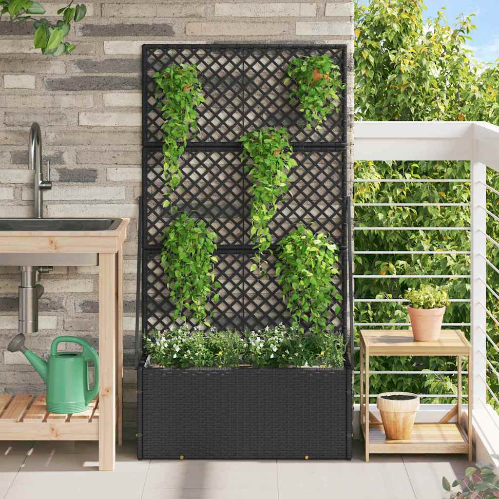 Fioriera Nero 70 x 30 x 135 cm Metallo - homemem39