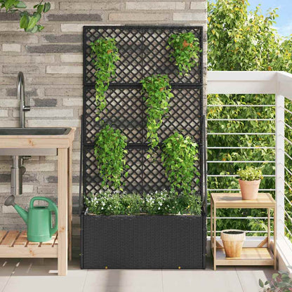 Fioriera Nero 70 x 30 x 135 cm Metallo - homemem39