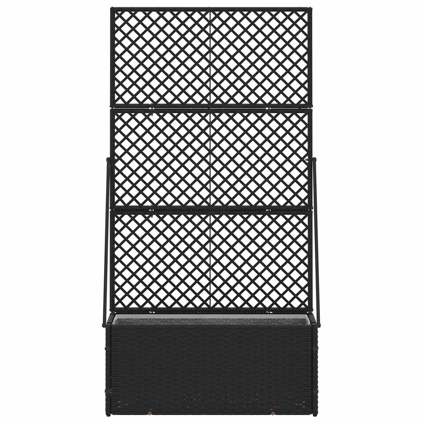 Vaso da giardino Nero 70 x 30 x 135 cm Metallo