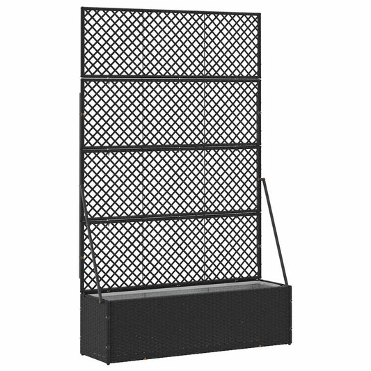 Fioriera a traliccio da giardino Nero 105 x 30 x 170 cm Metallo | homemem39