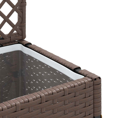 Vaso da giardino Marrone 35 x 30 x 135 cm Metallo