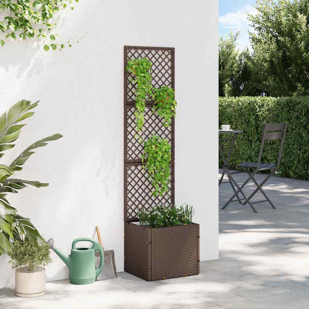 Fioriera Marrone 35 x 30 x 135 cm Metallo