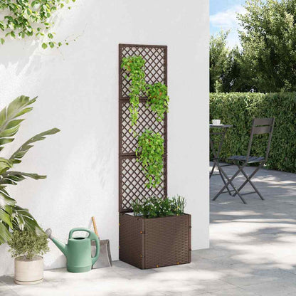Fioriera Marrone 35 x 30 x 135 cm Metallo