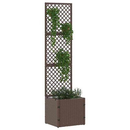 Fioriera Marrone 35 x 30 x 135 cm Metallo