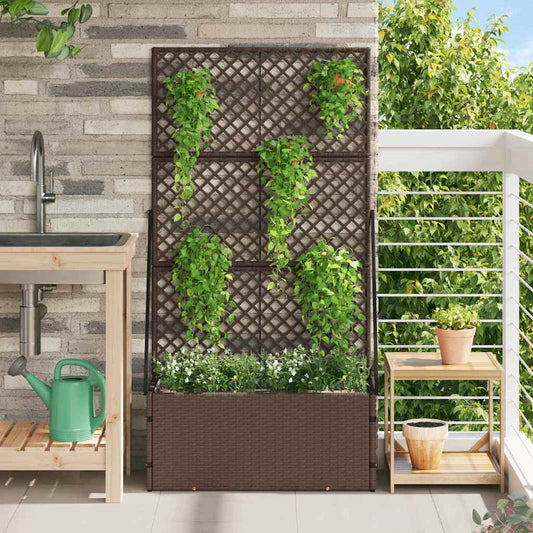 Fioriera Marrone 70 x 30 x 135 cm Metallo