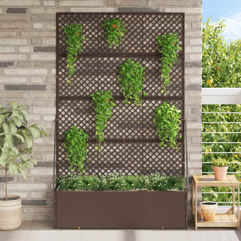 Fioriera Marrone 105 x 30 x 170 cm Metallo