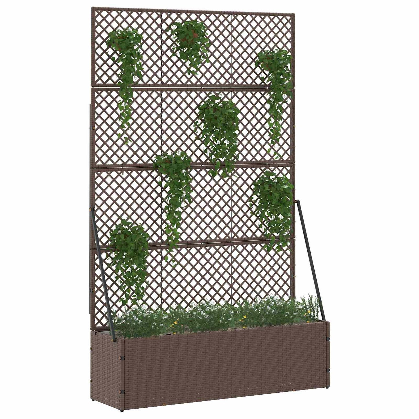 Vaso da giardino Marrone 105 x 30 x 170 cm Metallo