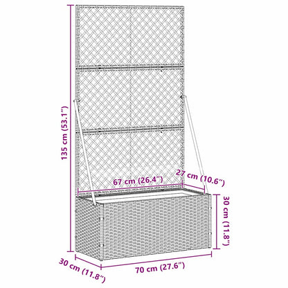 Fioriera Marrone 105 x 30 x 170 cm Metallo