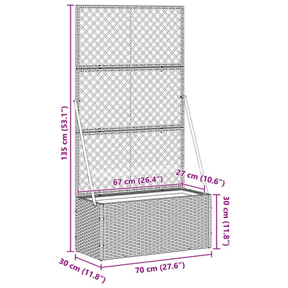 Vaso da giardino Marrone 105 x 30 x 170 cm Metallo