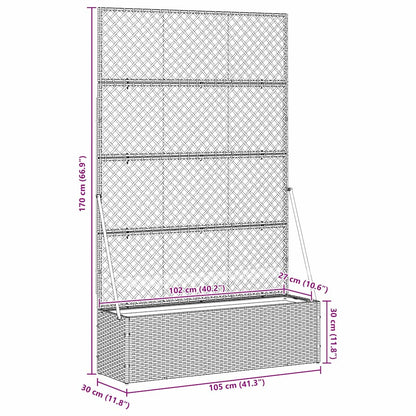 Fioriera Grigio 105 x 30 x 170 cm Metallo - homemem39