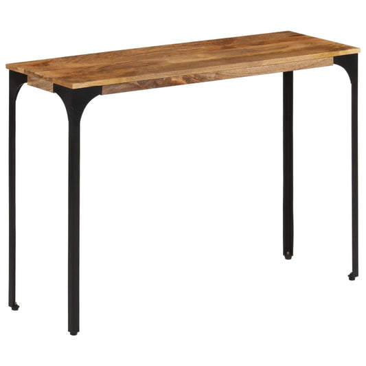 Tavolo Consolle Marrone 110x35x76 cm Massello Mango e Ferro - homemem39