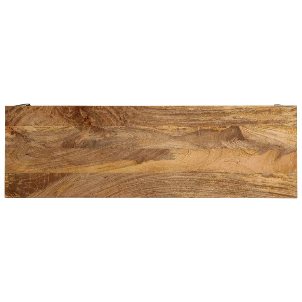 Tavolo Consolle Marrone 110x35x76 cm Massello Mango e Ferro - homemem39