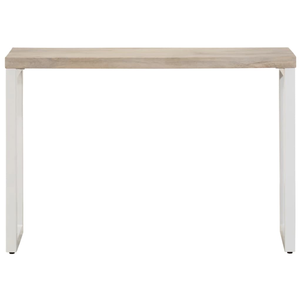 Tavolo Consolle Marrone 110x35x76 cm Massello Mango e Ferro - homemem39