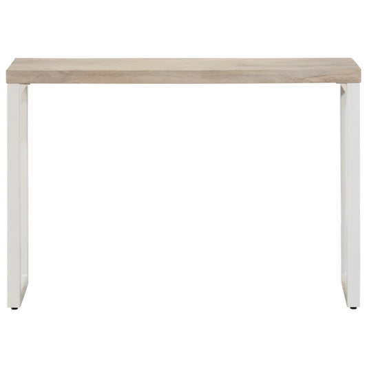 Tavolo Consolle Marrone 110x35x76 cm Massello Mango e Ferro - homemem39
