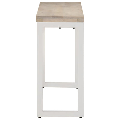 Tavolo Consolle Marrone 110x35x76 cm Massello Mango e Ferro - homemem39