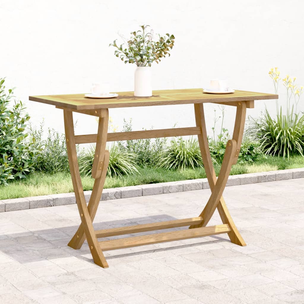 Tavolo da Giardino Pieghevole 110x55x75cm Legno Massello Acacia - homemem39