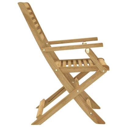 Sedie Giardino Pieghevoli 2pz 54,5x61,5x86,5 cm Massello Acacia | homemem39