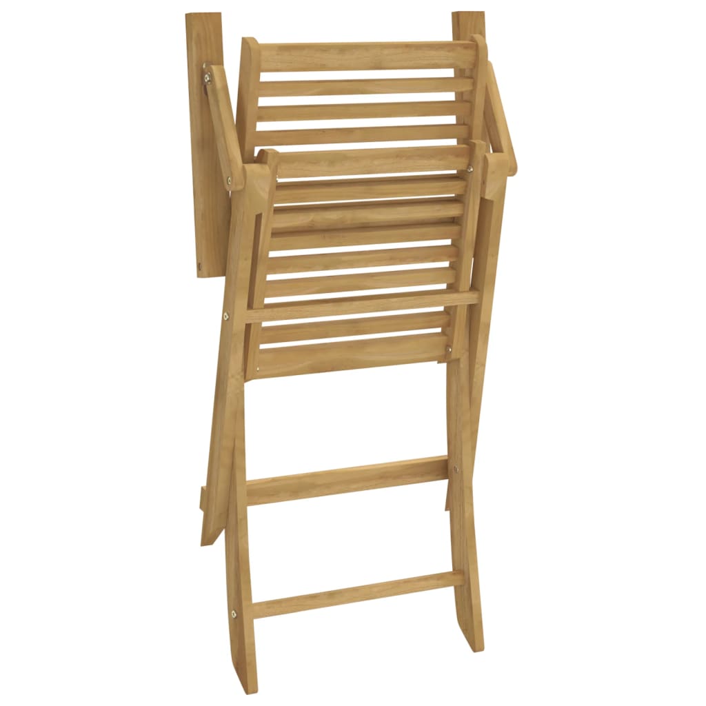 Sedie Giardino Pieghevoli 4pz 54,5x61,5x86,5 cm Massello Acacia | homemem39