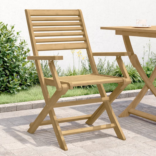 Sedie Giardino Pieghevoli 4pz 54,5x61,5x86,5 cm Massello Acacia - homemem39