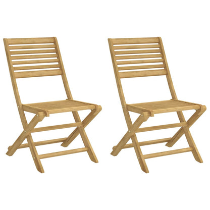 Sedie Giardino Pieghevoli 2 pz 48,5x61,5x87 cm Massello Acacia | homemem39