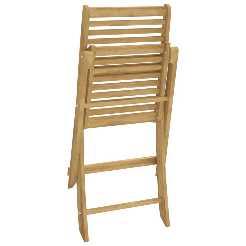 Sedie Giardino Pieghevoli 2 pz 48,5x61,5x87 cm Massello Acacia | homemem39