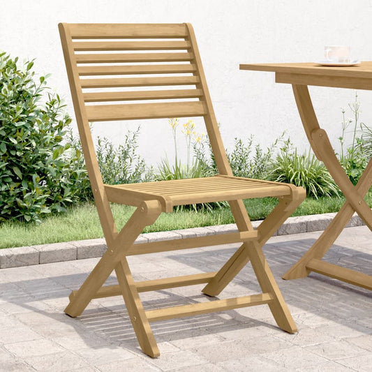 Sedie Giardino Pieghevoli 2 pz 48,5x61,5x87 cm Massello Acacia | homemem39