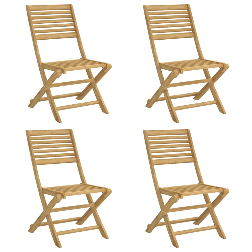 Sedie Giardino Pieghevoli 4 pz 48,5x61,5x87 cm Massello Acacia | homemem39