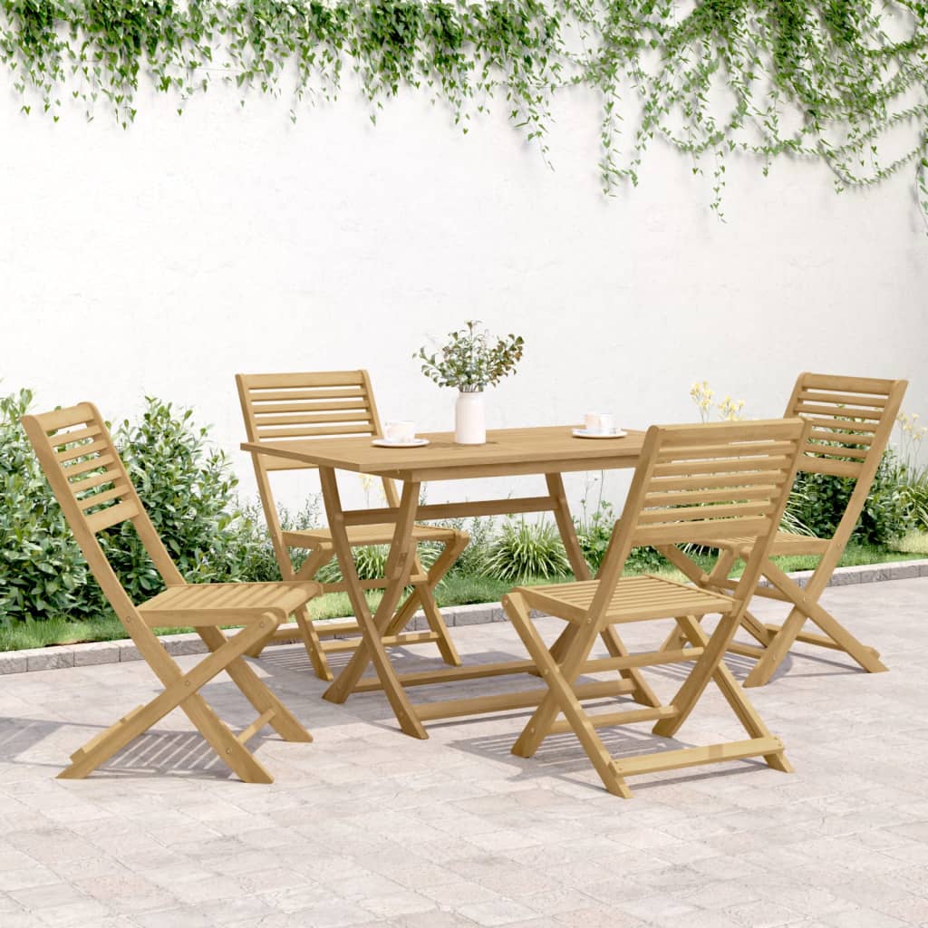 Sedie Giardino Pieghevoli 4 pz 48,5x61,5x87 cm Massello Acacia | homemem39