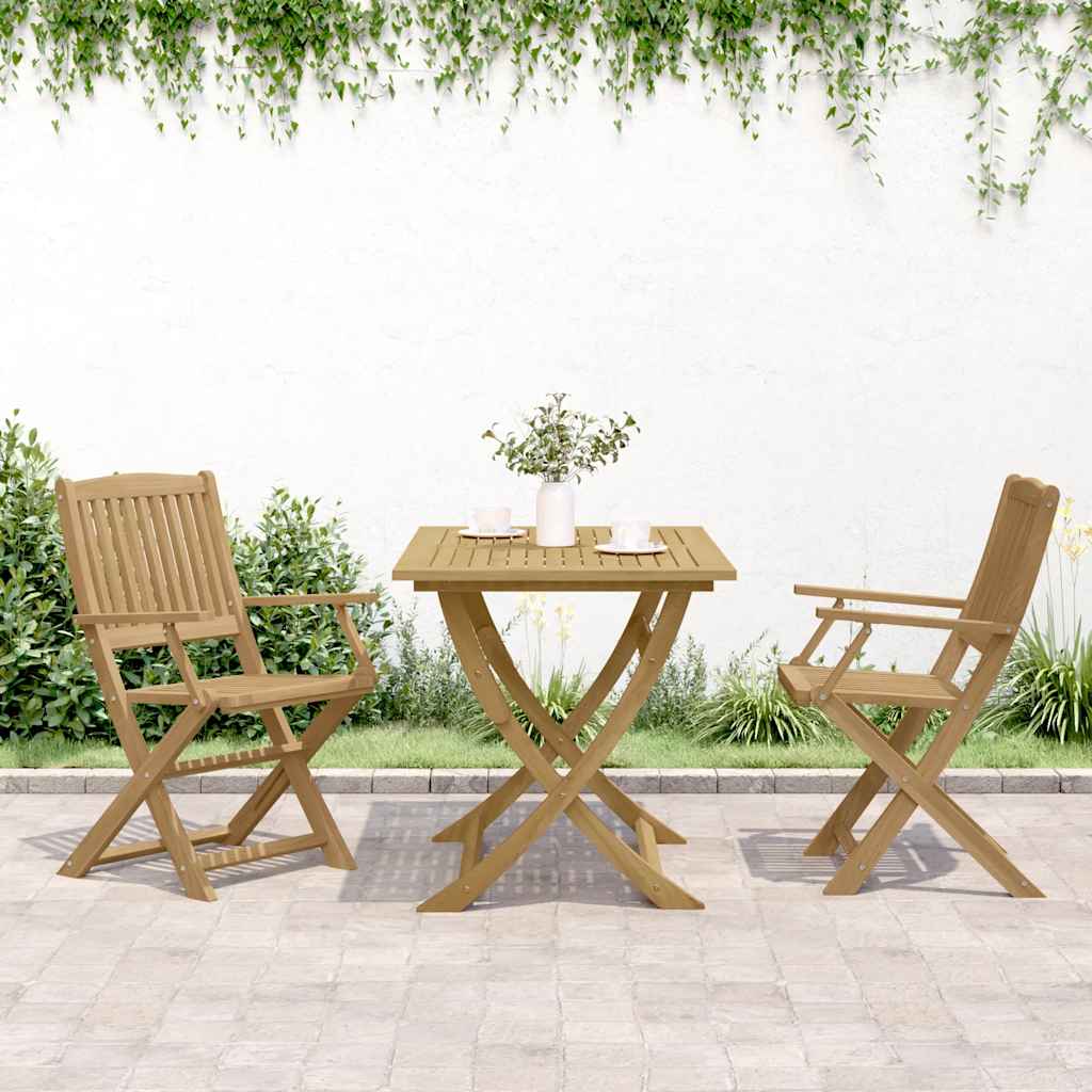 Sedie Giardino Pieghevoli 2 pz 54x61x88 cm Massello Acacia | homemem39