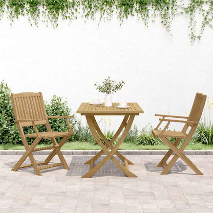 Sedie Giardino Pieghevoli 2 pz 54x61x88 cm Massello Acacia | homemem39