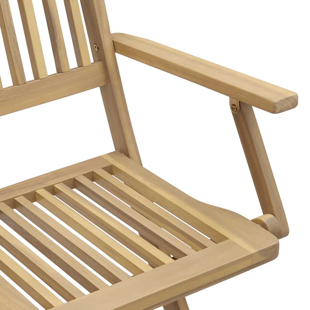 Sedie Giardino Pieghevoli 2 pz 54x61x88 cm Massello Acacia | homemem39