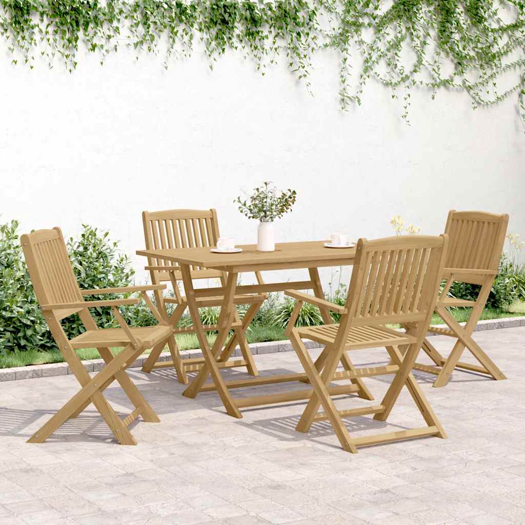 Sedie Giardino Pieghevoli 4 pz 54x61x88 cm Massello Acacia | homemem39